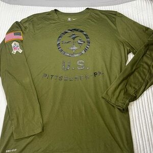Nike Olive Long Sleeve Pittsburgh Shirt